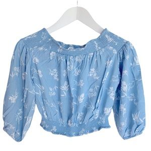 Decjuba Girls Floral Blouse. Blue. 12